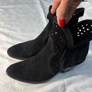 Shyanne Black Suede Ankle Booties